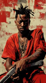 Defiant street portrait radiates raw power and intensity