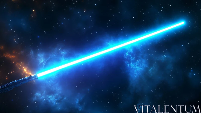 Star-forged plasma blade carves neon geometry through cosmos