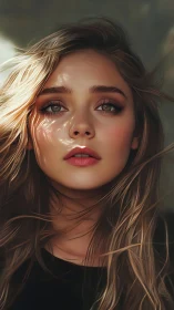 Soft sunlight traces a contemplative gaze in gentle warmth