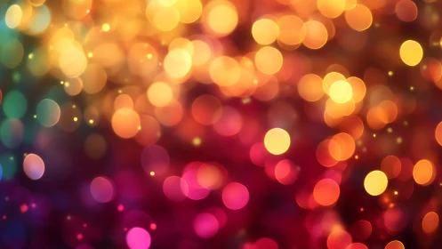 Vibrant bokeh lights in warm abstract background design.