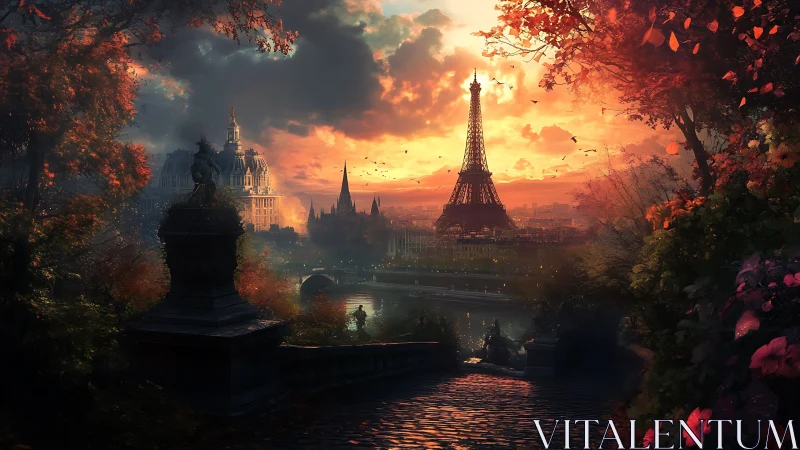 Twilight Paris leans into autumn, letting the Eiffel dream