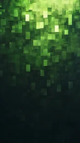 Emerald pixel glow drifting into a calm digital night.
