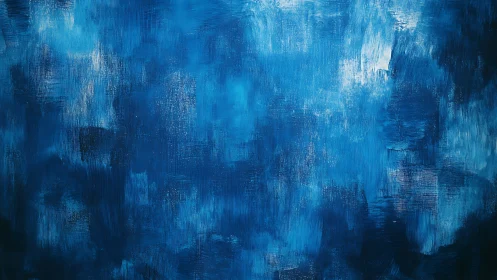 Calming blue abstract canvas with gentle oceanlike textures.
