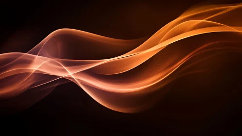 Flowing luminous waves cascade across dark space with fluid dynamics.