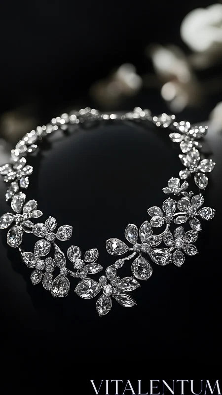 Dazzling floral diamond necklace sparkles with timeless grace