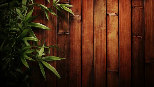 Bamboo plank array with lateral foliage occlusion gradient.
