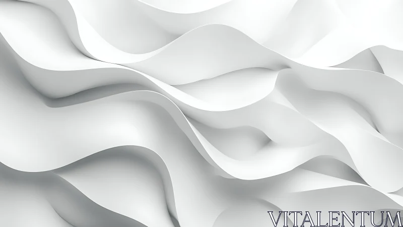 Layered white wave surfaces forming abstract relief pattern.