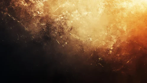 Abstract textured background with golden and dark tones, digital art.