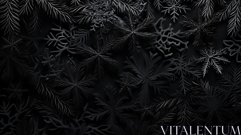 Monochrome fractal snowflake lattice with relief shading detail.