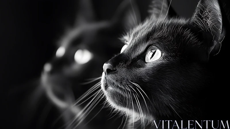 Shadow Gazer: Luminous Eyes in Monochromatic Mystery.