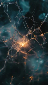 Starwired Neuron Bloom in a Midnight Cosmic Lattice.