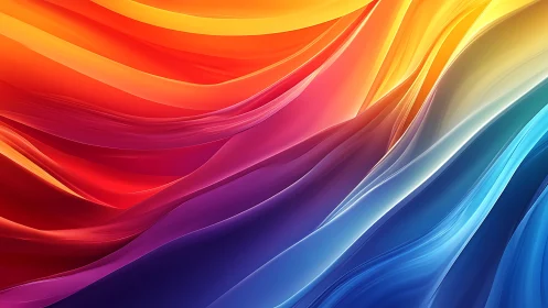 Colorful flowing gradient waves in abstract digital art.