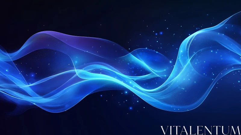 Luminescent Azure Energy Waves on Deep Cosmic Gradient.