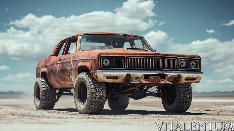 Lifted muscle car converted to off road desert racing platform