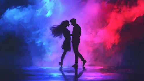 Romantic Couple Portrait with Golden Ambient Lighting and Period Costume Design