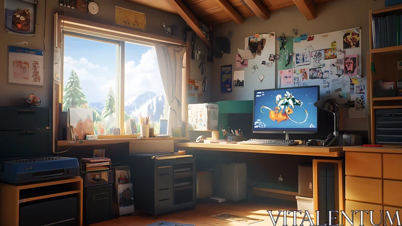 Sunny artist&rsquo;s studio nook welcomes quiet, creative focus