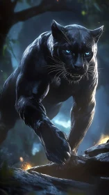 Midnight Panther Commands the Shadowed Realm