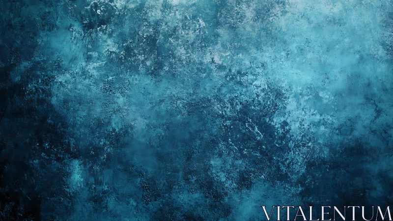 Textured teal ocean wall with abstract grunge depth effect.