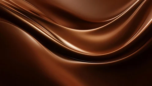 Smooth Flowing Melted Chocolate Abstract Background Art.
