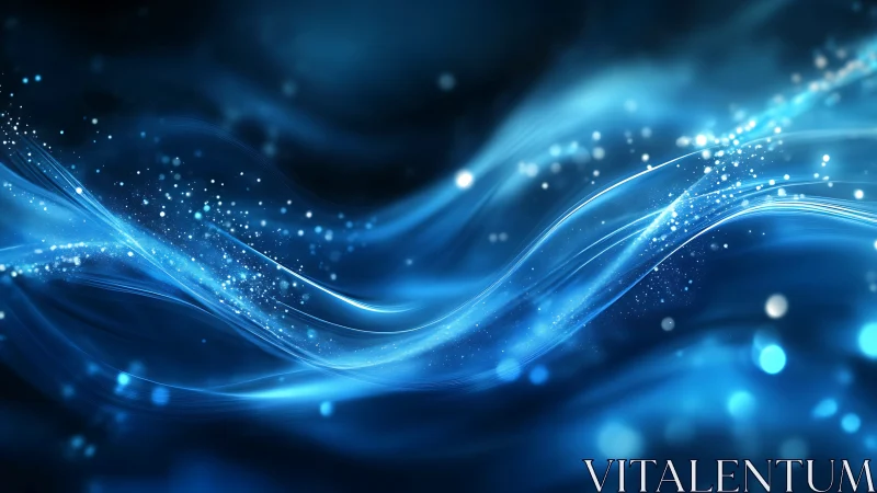 Luminescent blue energy waveforms with floating light particles