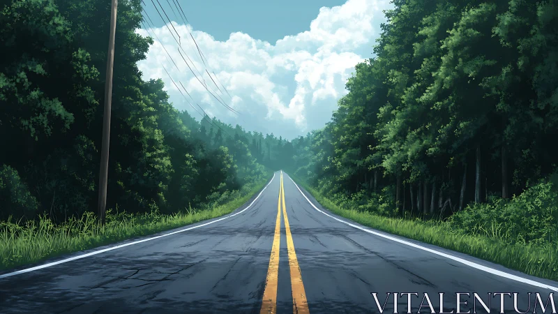 Asphalt Dreams: Where Horizons Bend Into Forever.