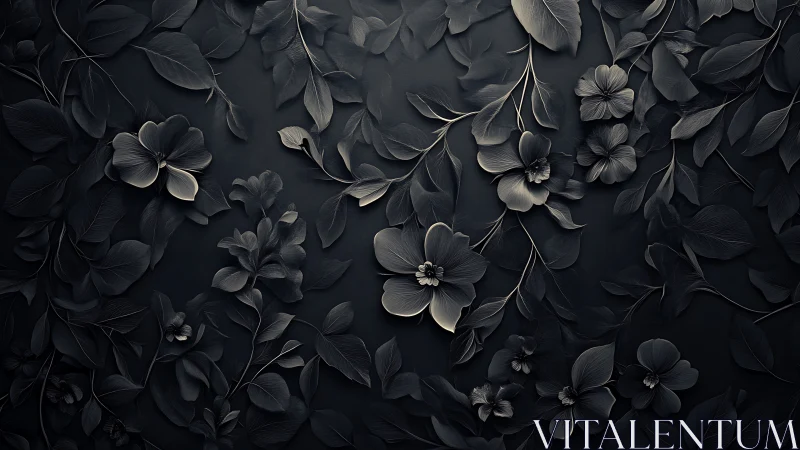 Shadows in Bloom: Dark Floral Elegance.