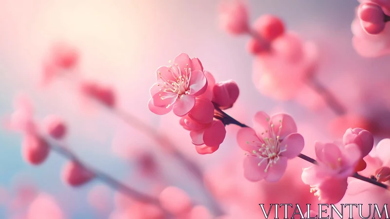 Blossom Dreams Dance Through Soft-Focus Pink Reverie