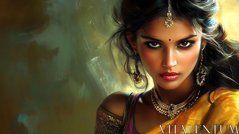 Chromatic portrait of jeweled gaze in digital diffusion lighting.