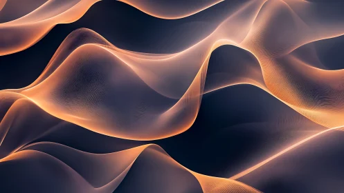 Luminescent mesh waves form layered abstract fluid topology
