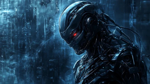 Cybernetic combat drone rendered with specular metallic shaders