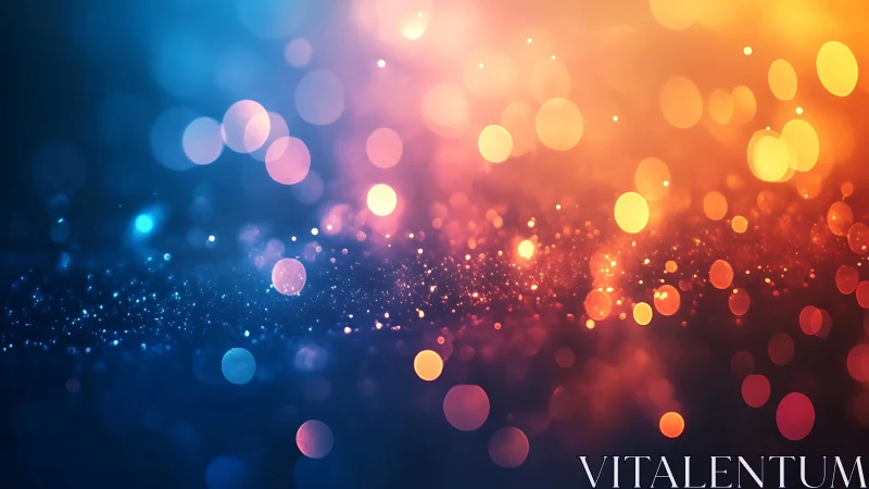 Colorful bokeh abstract background with glowing lights effect.