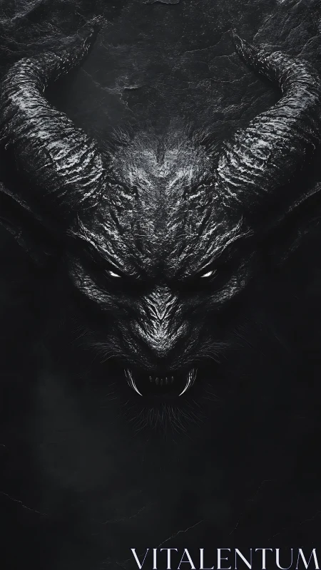 Midnight horned demon rising from obsidian stormwalls.