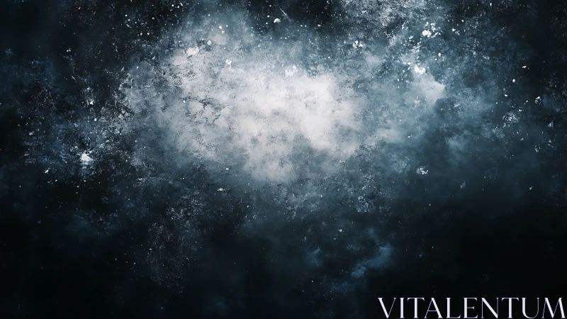 Astrophysical dust nebula rendered as granular cloud field.