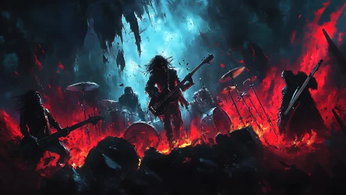 Guitars carve molten lightning as a demon band ignites chaos