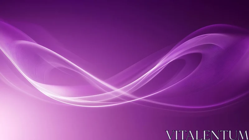 Abstract purple waves on gradient background, digital art style.