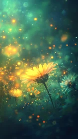 Luminous Blooms Dance Through Twilight's Magical Glow