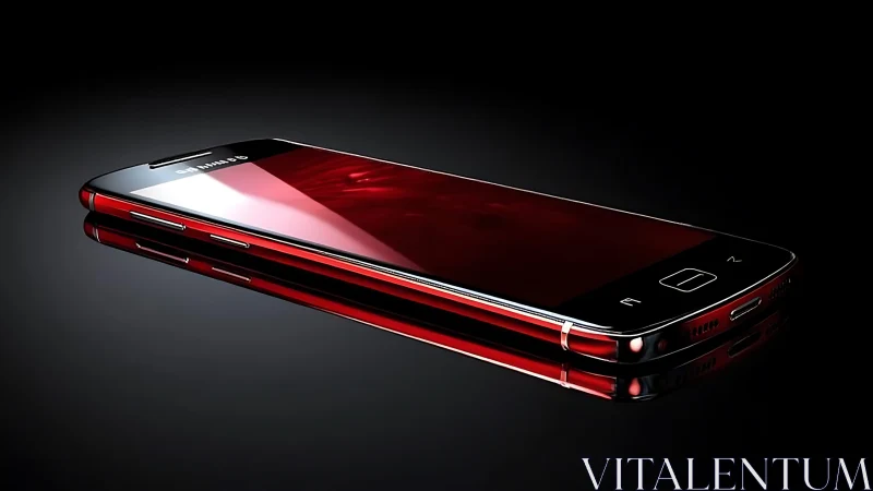 Crimson Gleam: A Ruby Smartphone's Bold Profile.