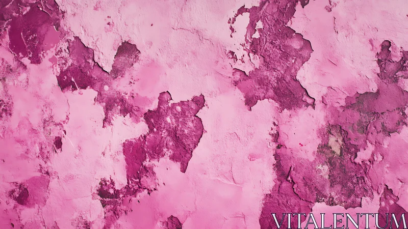 Textured pink wall surface with irregular peeling patches.