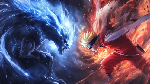 Plasma beast versus chakra sprinter in dual-element clash.