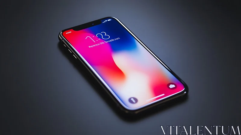 iPhone X Displays Vibrant Gradient Lock Screen.