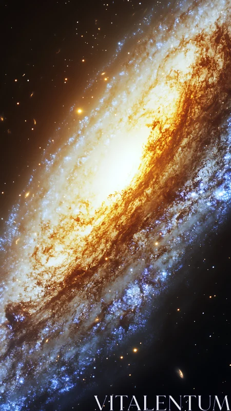 Spiral galaxy with bright core and dense star fields.