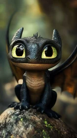 Micro-detailed chibi dragon portrait with volumetric lighting.