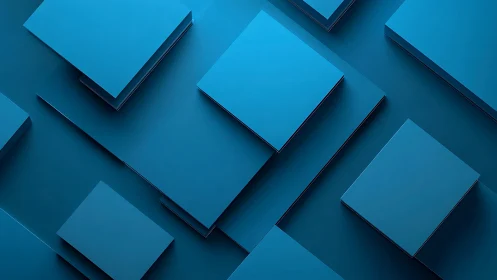 Calm blue geometric panels creating a soothing visual rhythm.