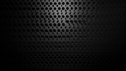 Gentle waves of dark perforated metal in soft motion.