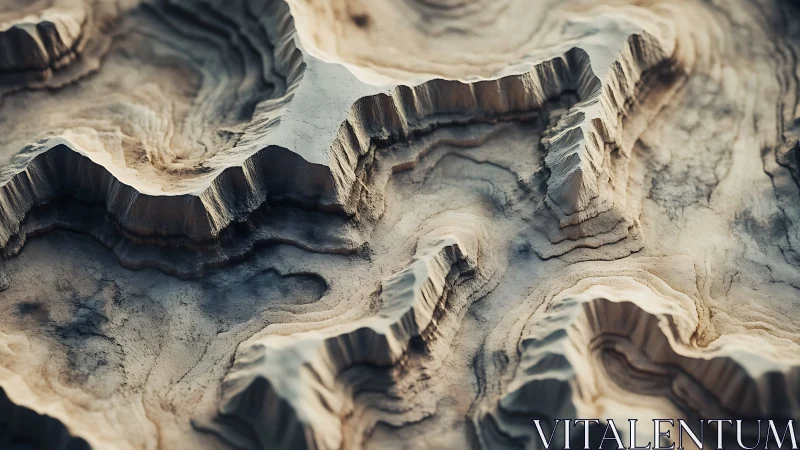 Layered desert canyon terrain with abstract rock ridges.