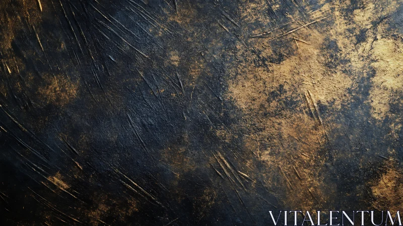 Dark textured background with gold metallic rough strokes.