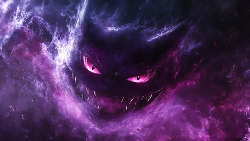 Purple spectral entity emerges from dense swirling vapor