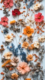 Dried Blooms in Warm Autumn Harmony.