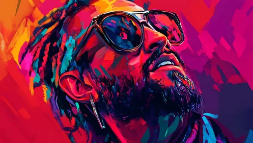 Color soaked portrait celebrates bold style and inner rhythm