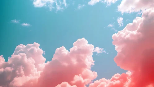 Pastel clouds drift under a tranquil turquoise sky.